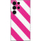 Pink and White Geometric Stripes Galaxy Skins